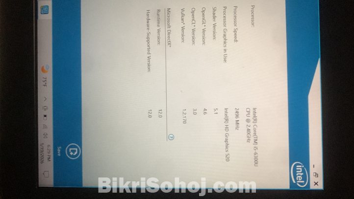 Hp elitebook 840G3 core i5V pro 6th generation